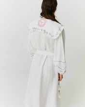 Load image into Gallery viewer, HEMP DRESS WITH MAXI EMBROIDERIES AND RUFFLES

