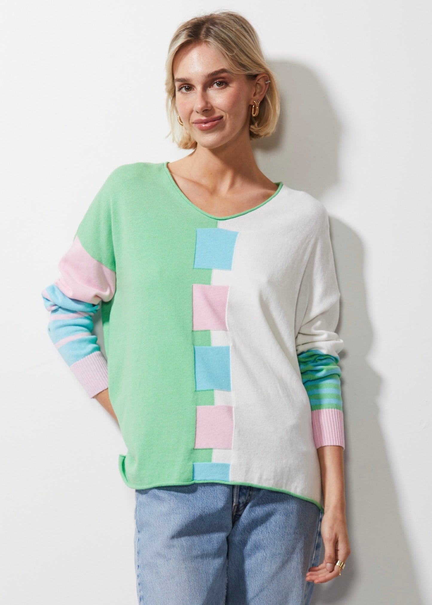 INTARSIA SQUARE JUMPER