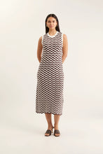 Load image into Gallery viewer, Riva Dress In Choc/Ivory
