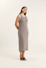Load image into Gallery viewer, Riva Dress In Choc/Ivory
