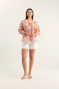 EDIE SHIRT IN  CALYPSO PRINT