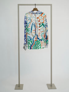 Herzens Angelegenheit Colourful printed silk blouse with flowers 6192