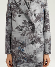 Load image into Gallery viewer, LEMONADE COAT IN PRINTED BONDED MELTON - SILVER MULTICOLOR
