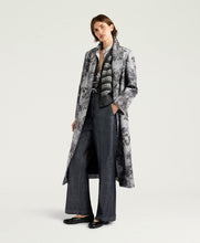Load image into Gallery viewer, LEMONADE COAT IN PRINTED BONDED MELTON - SILVER MULTICOLOR

