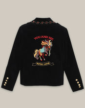 Load image into Gallery viewer, Daphne Velvet Black Jacket
