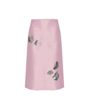 Load image into Gallery viewer, MIDI SKIRT WITH FLORAL EMBROIDERY
