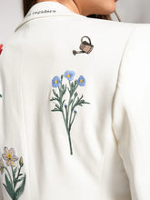 Load image into Gallery viewer, Vilagallo WHITE JACKET WITH EMBROIDERED FLOWERS
