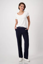 Load image into Gallery viewer, Monari  Deep Ocean Pull On Trousers - 409205
