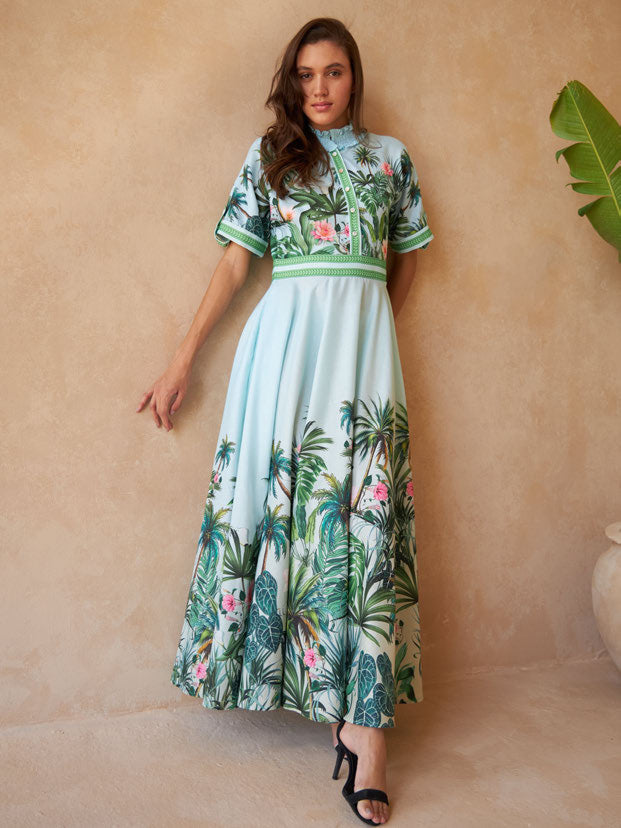 INOA REVA DRESS PALM GREEN