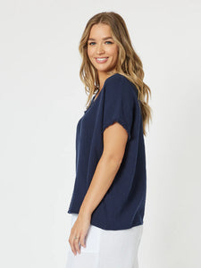 BYRON COTTON  V NECK TOP