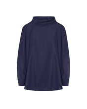 Load image into Gallery viewer, Beatrice B POPLIN BLOUSE WITH DRAPED NECK
