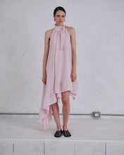 Load image into Gallery viewer, ASYMMETRICAL SILK DRESS WITH NECK TIE
