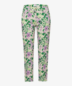 Mara S Apple Green Floral Chino Trousers