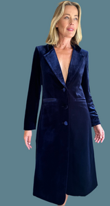 Velvet Surry Coat - Navy