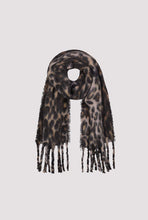 Load image into Gallery viewer, Monari Flannel Leopard Scarf
