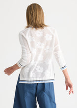 Load image into Gallery viewer, Zaket &amp; Plover ZP8813 Floral Pointelle Vee WHITE
