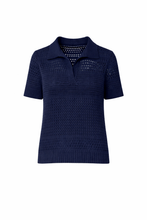 Load image into Gallery viewer, BL6219   Pointelle Stripe Polo
