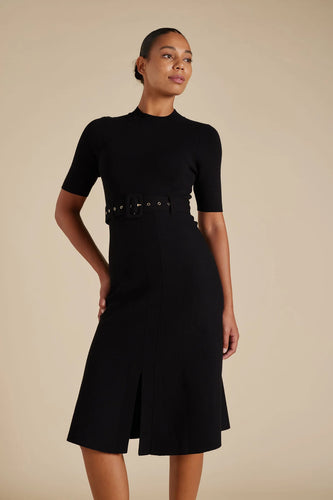 Plus Size Solid Black Dressy Pants - Lorenza Alessandra