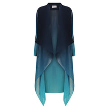 Load image into Gallery viewer, Collare Coat - Ombre Twilight Blue to Peacock
