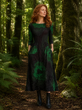 Load image into Gallery viewer, NEW 3/4 SLEEVE SMASH  POCKET  FOREST ROSE

