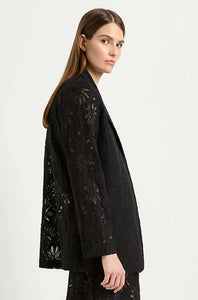 Button Blazer in Flora Lace