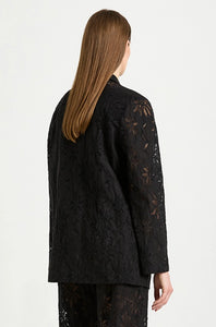 Button Blazer in Flora Lace