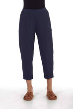 Load image into Gallery viewer, Geisha organic cotton seersucker pants Dark Blue
