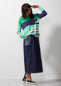 DIAGONAL STRIPE JUMPER