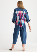 Load image into Gallery viewer, Zaket &amp; Plover ZP8848 Checked Back Shirt OCEAN
