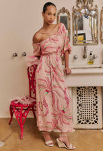 Load image into Gallery viewer, Zina Linen Viscose One Shoulder Dress in Palmarosa
