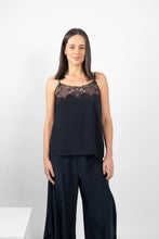 Load image into Gallery viewer, MA.DAINTY DTY00896 NAVY TAMBOURINE CAMISOLE NAVY
