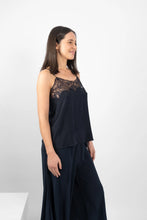 Load image into Gallery viewer, MA.DAINTY DTY00896  TAMBOURINE CAMISOLE BLACK
