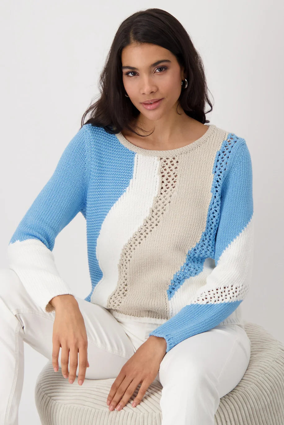 Monari Jumper with intarsia 409276