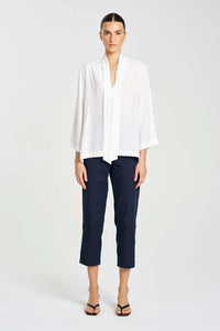 Mela Purdie F67 8767 TIE NECK TOP