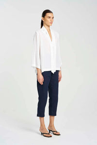Mela Purdie F67 8767 TIE NECK TOP