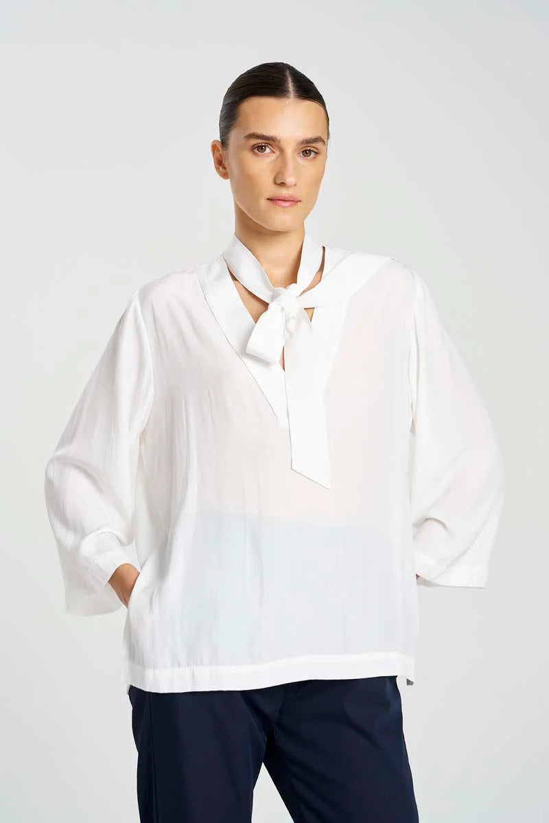 Mela Purdie F67 8767 TIE NECK TOP