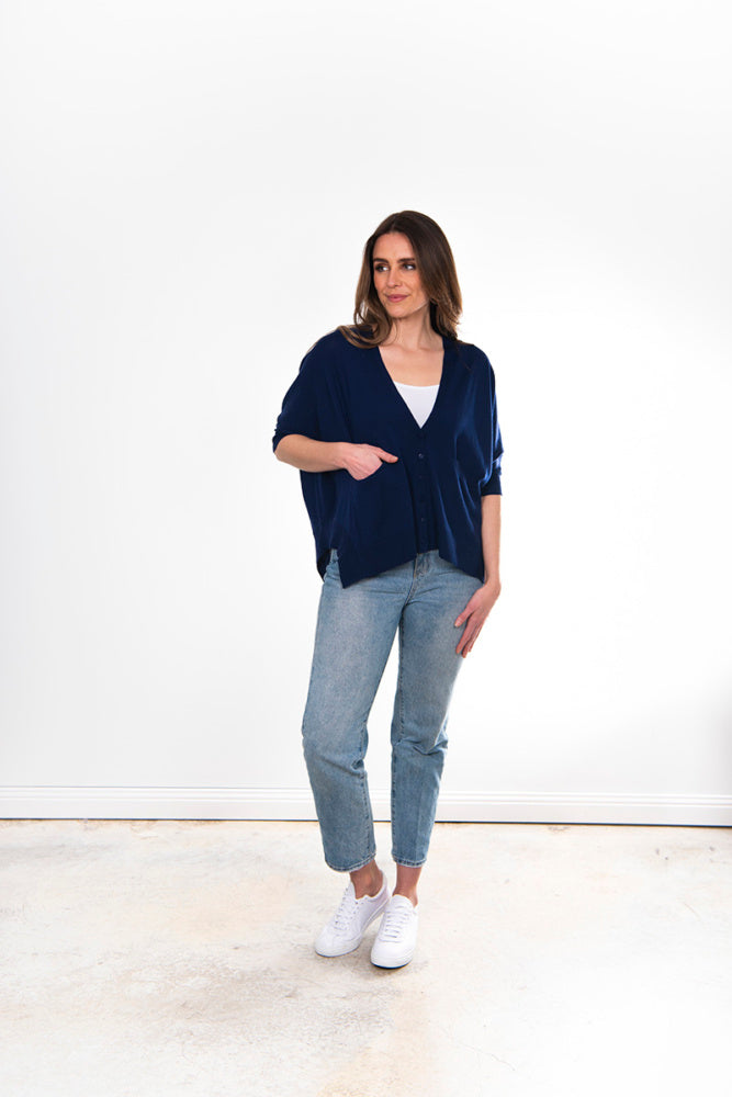 TRINA OVERSIZED RIBBED CARDIGAN BL5652