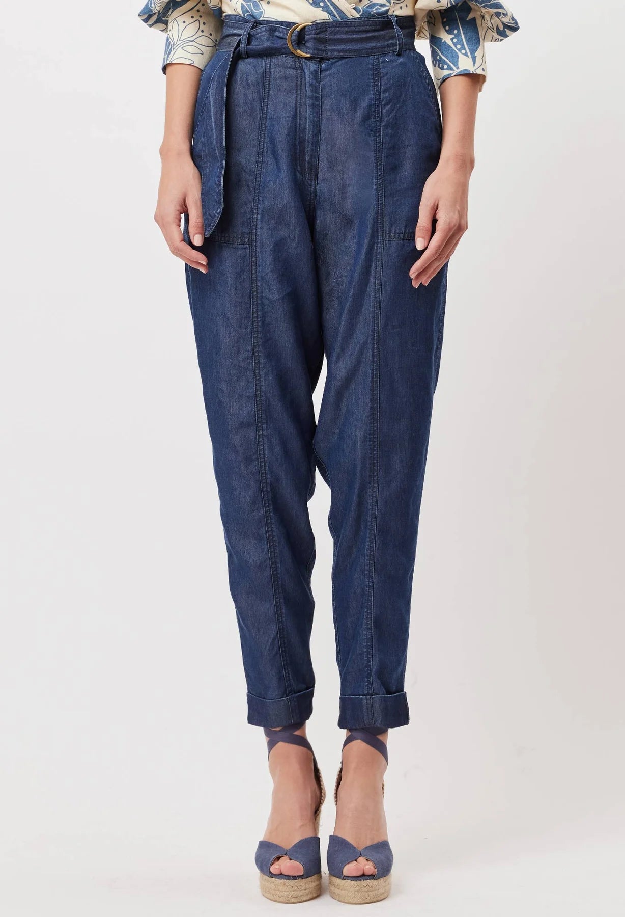 TRANSIT TENCEL DENIM ROLLED CUFF PANT