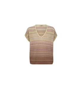 Shani Zig Zag V-neck Knit Top