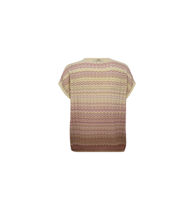 Shani Zig Zag V-neck Knit Top