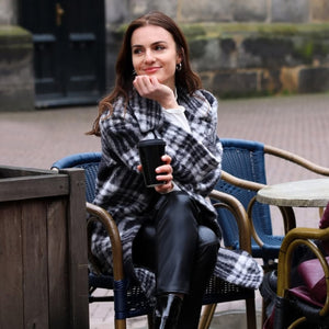 Black Pattern Coat 807814