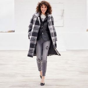 Black Pattern Coat 807814