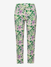 Load image into Gallery viewer, Mara S Apple Green Floral Chino Trousers
