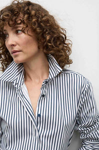 Mela Purdie - Smooth Shirt in Indigo Stripe