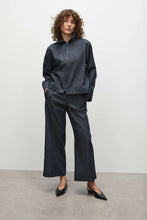 Load image into Gallery viewer, MELA PURDIE ZIP BOMBER IN DEEP INDIGO
