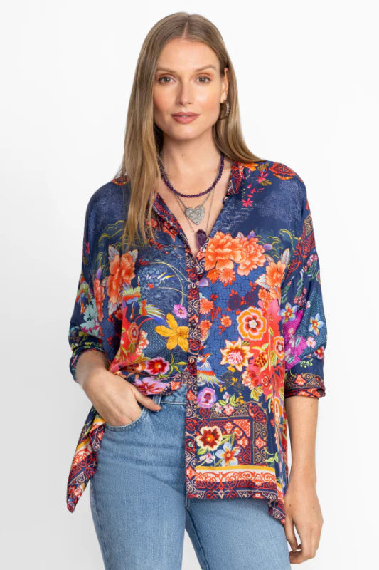 Audrey Oversized Blouse | Dreamer Blue