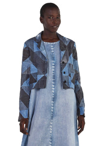 Madile jacket with patchwork print