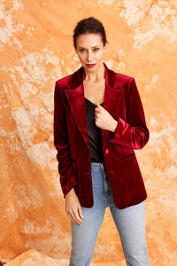 Surry Velvet Jacket -RED -