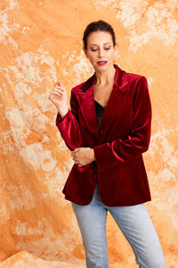 Surry Velvet Jacket -RED -