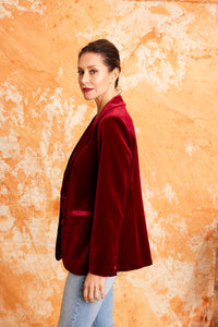 Surry Velvet Jacket -RED -